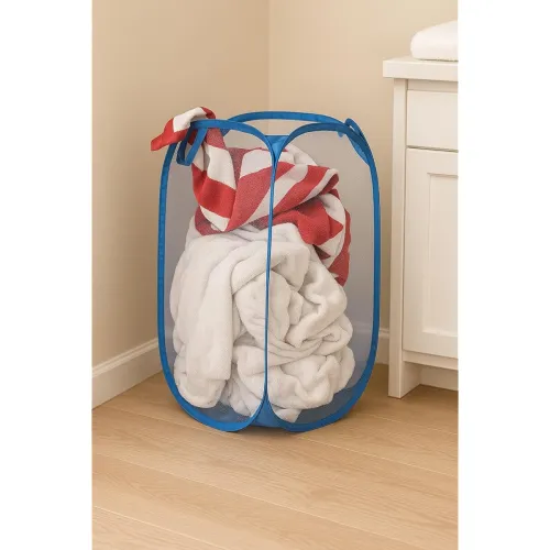Image of Kuber Industries Nylon Mesh Laundry Basket