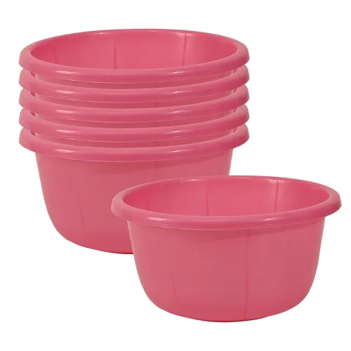 Image of Kuber Industries Pack of 6 Multipurpose Bath Tub for Bathroom | 40 Liters Suitable for Indoor and Outdoor Use | Durable 