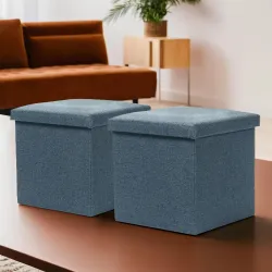 Kuber Industries Pack of 2 Storage Stool