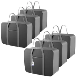 Kuber Industries Pack of 12 Nylon 72L Large King Size Underbed Storage Box | Blanket Storage Bags/Cover Double Bed Stora