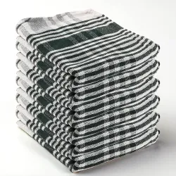 Kuber Industries Pack of 6 Cotton Kitchen Cloth / Napkins | Fridge, Table, Kitchen Platform Cleaning & Roti Napkins | 16x26 Inches - Green