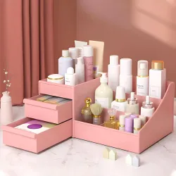 Kuber Industries Plastic Drawer Storage Organizer (Peach)