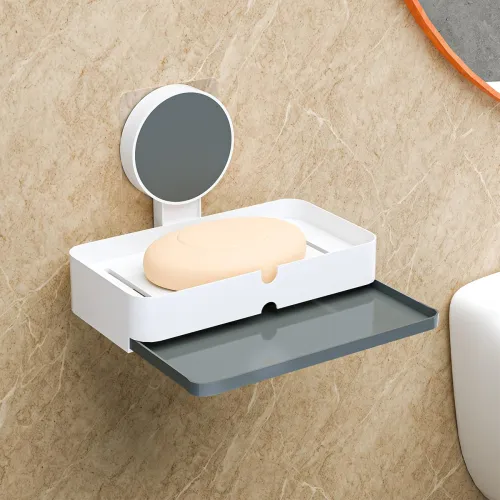 Image of Kuber Industries Plastic Self-Adhesive Soap Holder