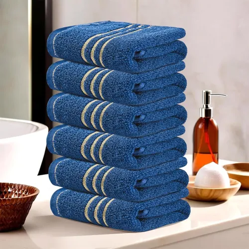Image of Kuber Industries Pack of 6 Soft Cotton Face Towels 