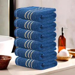 Kuber Industries Pack of 6 Soft Cotton Face Towels