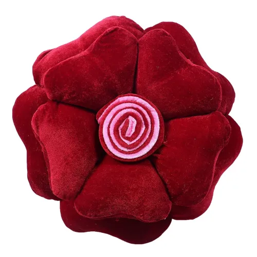 Image of Kuber Industries Rose Flower Shaped Pair Cushion