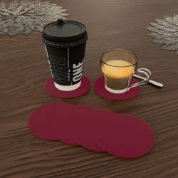 Kuber Industries Round Foam Coasters (6-Piece Set)