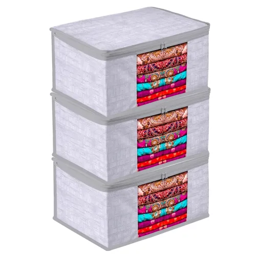 Image of Kuber Industries Saree Cover With Zip Closure - Clothes Storage Bag