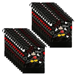 Kuber Industries Shoe Cover for Traveling|Disney Mickey Print Non Woven Drawstring Bag|Shoe Bags for Shoes, Slipper, Hee