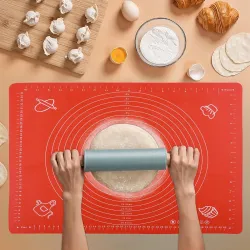 Kuber Industries Silicone Mat for Chapati Red