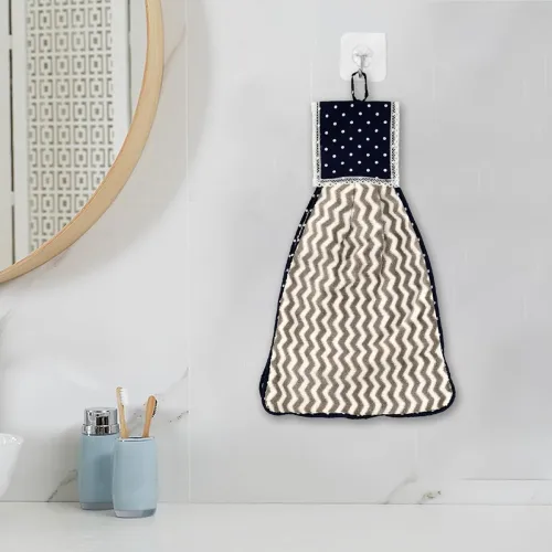 Image of Kuber Industries Soft Cotton Hand Kitchen Towel with Hanging Loop