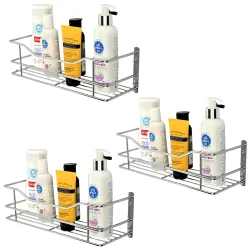 Kuber Industries Stainless Steel Bathroom Shelf