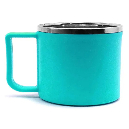 Image of Kuber Industries Green Stainless Steel Glossy Mug 200 ml