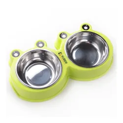 Kuber Industries Dog Food Bowl | Stainless Steel, PVC Material Dog Bowls | Non Slip, Durable, Sturdy, Non Toxic | Perfec
