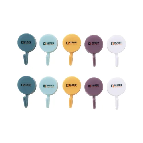 Image of Kuber Industries Sticky Hooks for Wall |Durable & Rust-Proof |Self Adhesive Hook for Easy Installation |Multi-Purpose Wa