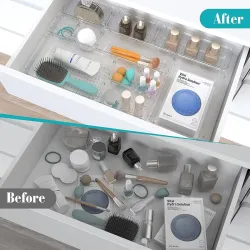 Kuber Industries Storage Organizer Set | Kitchen Organizer | Makeup Organizer Tray Set | Desk Drawer Divider Tray | Mult