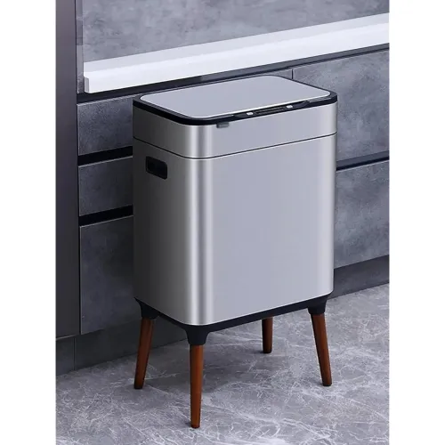Image of Kuber Industries 9 LTR Dual Compartment Sensor Dustbin | Touchless Trash Can | Smart Dustbin for Bedroom-Office-Living R