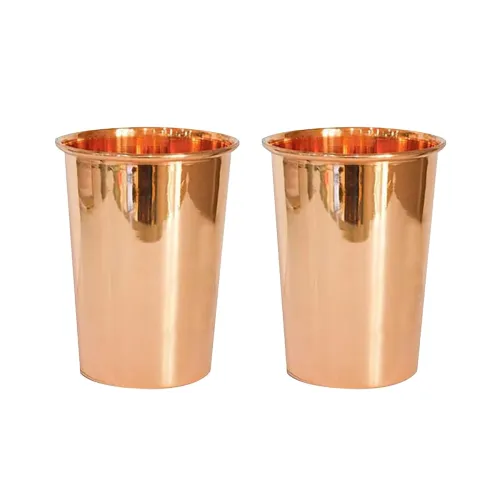 Image of Kuber Industries Copper Drinking Serving Water Glasses 300 ml Pack of 2