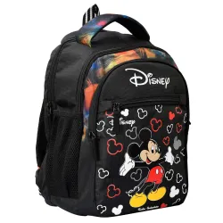 Kuber Industries Disney Mickey Mouse Waterproof School Backpack, 36cm - Black