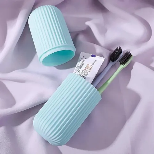 Image of kudos enterprises Capsule Shape Travel Toothbrush Case Holder