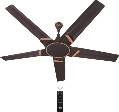 Image of KUHL Brise Star E5 65% Power Saving with 5 Year Warranty BLDC Motor with Remote 1320 mm Ceiling Fan (5 Star | Espresso |