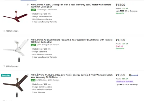 Image of Kuhl Fans Upto 70% Discount | Starting @ ₹1699