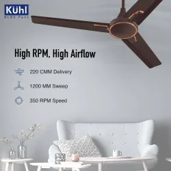 KUHL | Prima A1, BLDC, 29W, Low Noise, Energy-Saving, 5-Year Warranty with 5 Year Warranty BLDC Motor with Remote 1200 m
