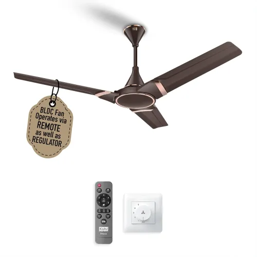 Image of KUHL Prima A3-DUO 1200mm BEE 5-Star BLDC Ceiling Fan | 29W Energy Saving (Up to 65%) | High Airflow & Low Noise |