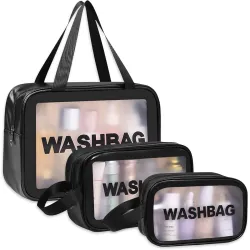 KUKLAR Wash Bag Pouch for Travel Kit Toiletry Bag Nylon Cosmetic Bag Make Up Box