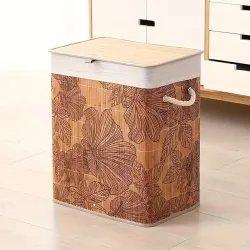 Kura by Ekhasa Floral Laundry Basket with Lid 60L