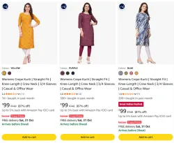 Kurtas & Kurtis upto 85% Discount