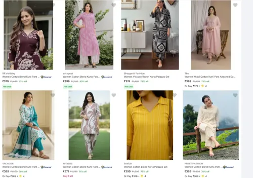 Image of Kurtas Sets Starting @ 379