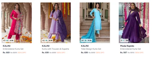 Image of Kurtis For Women at minimum 90% Discount
