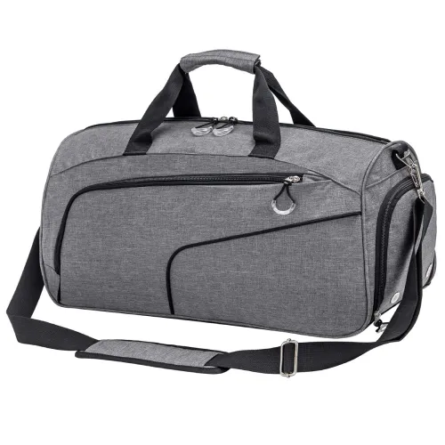 Image of Kuston Sports Gym Bag with Shoes Compartment &Wet Pocket Gym Duffel Bag Overnight Bag for Men and Women