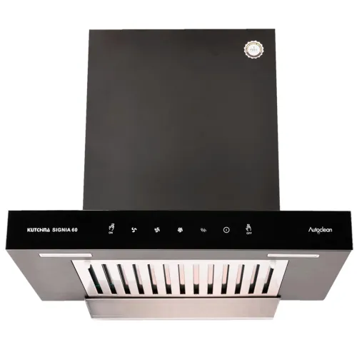 Image of Kutchina Signia 60 Autoclean Chimney for Kitchen with Baffle Filter | 3rd Gen Dry Auto Clean | 1200 m³/hr Suction | Touc