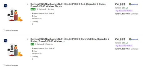 Image of Kuvings Grinder at Minimum 71% Discount