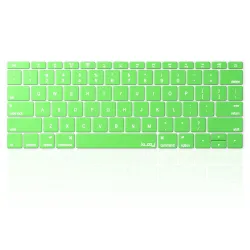 Kuzy R7 12-inch Silicone Keyboard Skin Cover for MacBook (Neon Green)