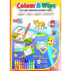 KV Toys Washable Coloring Mat for Kids with Reusable DIY Alphabet Drawing Sheet, Color Sketch Pens, Educational Learning Activity Toy for Boys & Girls Age 3+ Years, Travel-Friendly Creative Play Set