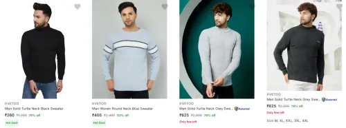 Image of Kvetoo Men's Sweaters upto 83% Discount