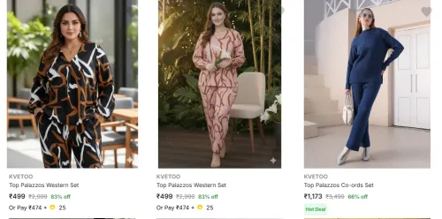 Image of Kvetoo Women's Co-Ords Set upto 83% Discount