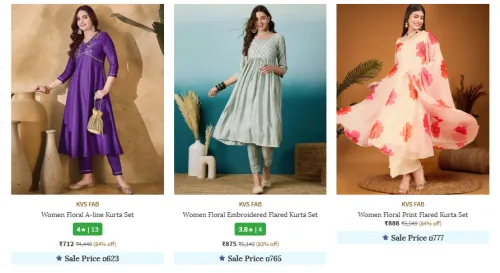 Image of KVS FAB Women Suit Minimum 70% Discount