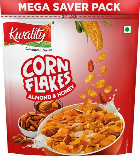 Image of Kwality Corn Flakes Real Almond & Honey 1kg