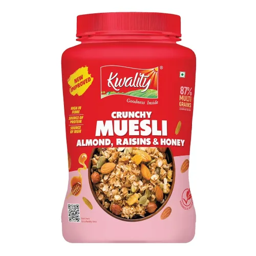 Image of Kwality Muesli Crunchy Almonds Raisins & Honey 900g 