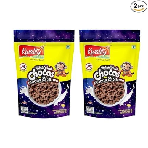 Image of Kwality Multigrain Chocos Moons and Stars (375g Each (Pack of 2))