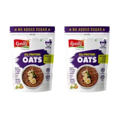 Kwality 25g High Protein Oats 400g Each (Pack Of 2)