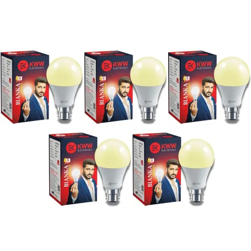 Image of KWW 9W Warm White LED Bulb, Pack of 5