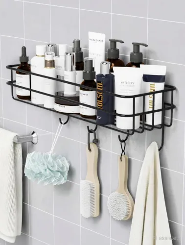 Image of KYASO 2-Tier Wall Mounted Bathroom & Kitchen Storage Rack