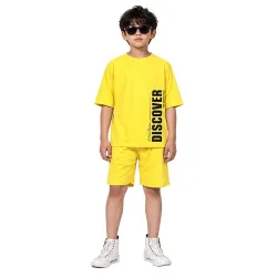 KYDA KIDS Boys Cotton Oversized T-Shirt Shorts Set