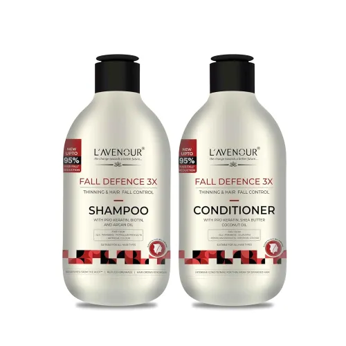 Image of L'avenour Thinning & Hair Fall Control Shampoo & Conditioner Combo for Men & Women, All Hair Types - 550ml