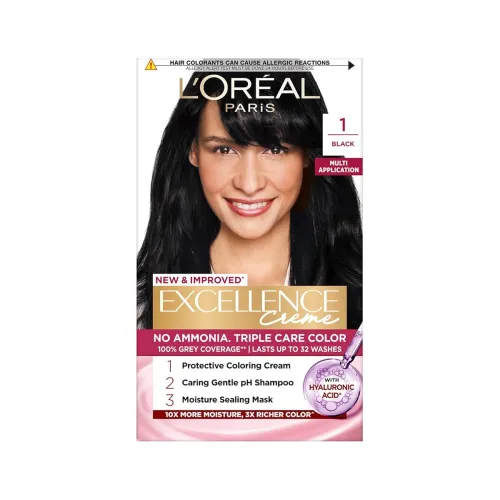 Image of L'Oréal Paris Excellence Creme Hair Color Black 1